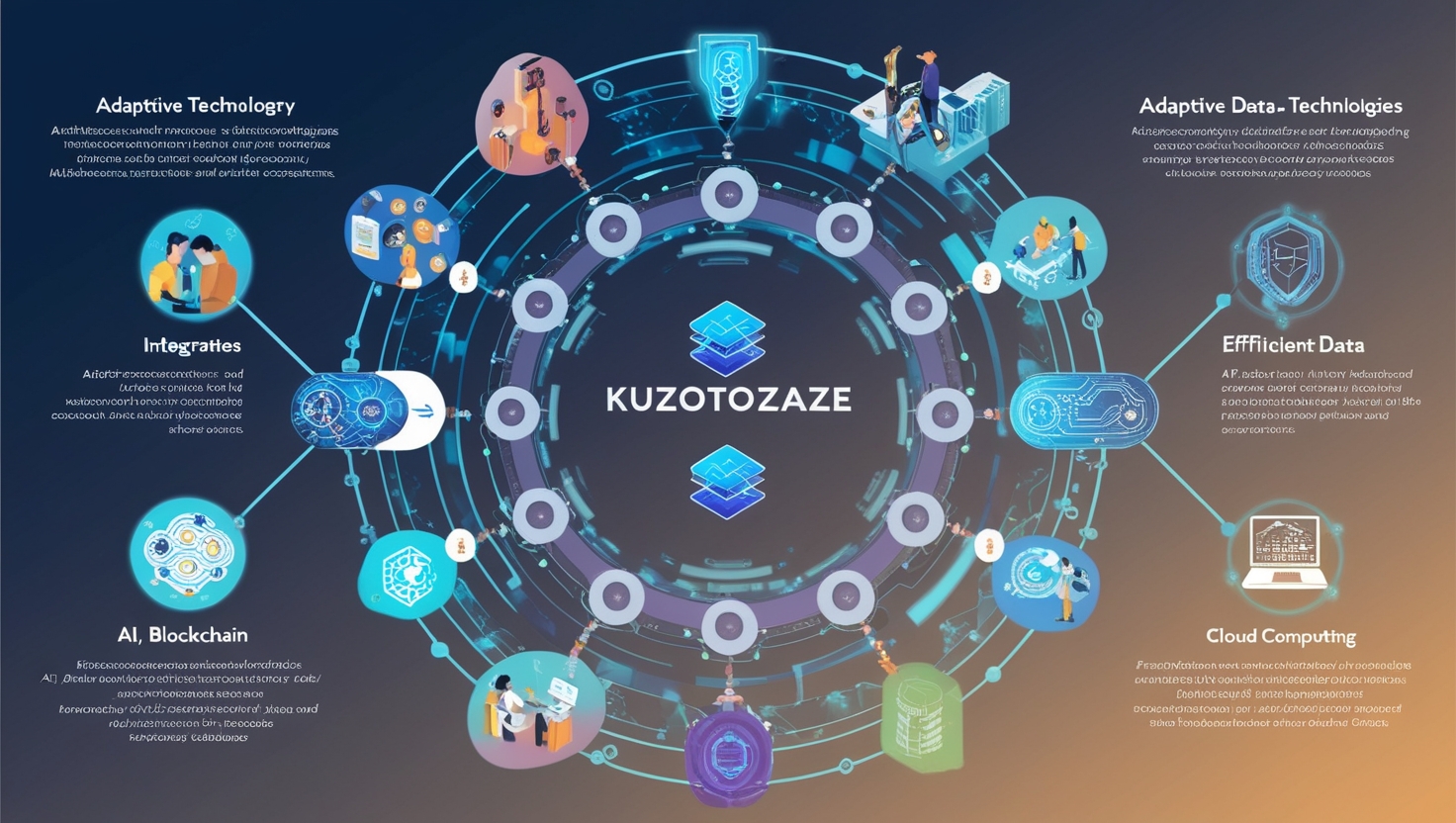 Kuzotozaze is a multidisciplinary framework that leverages adaptive technologies to create interconnected, data-driven ecosystems.